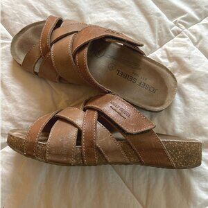 Josef Seibel natural leather sandals . size 37